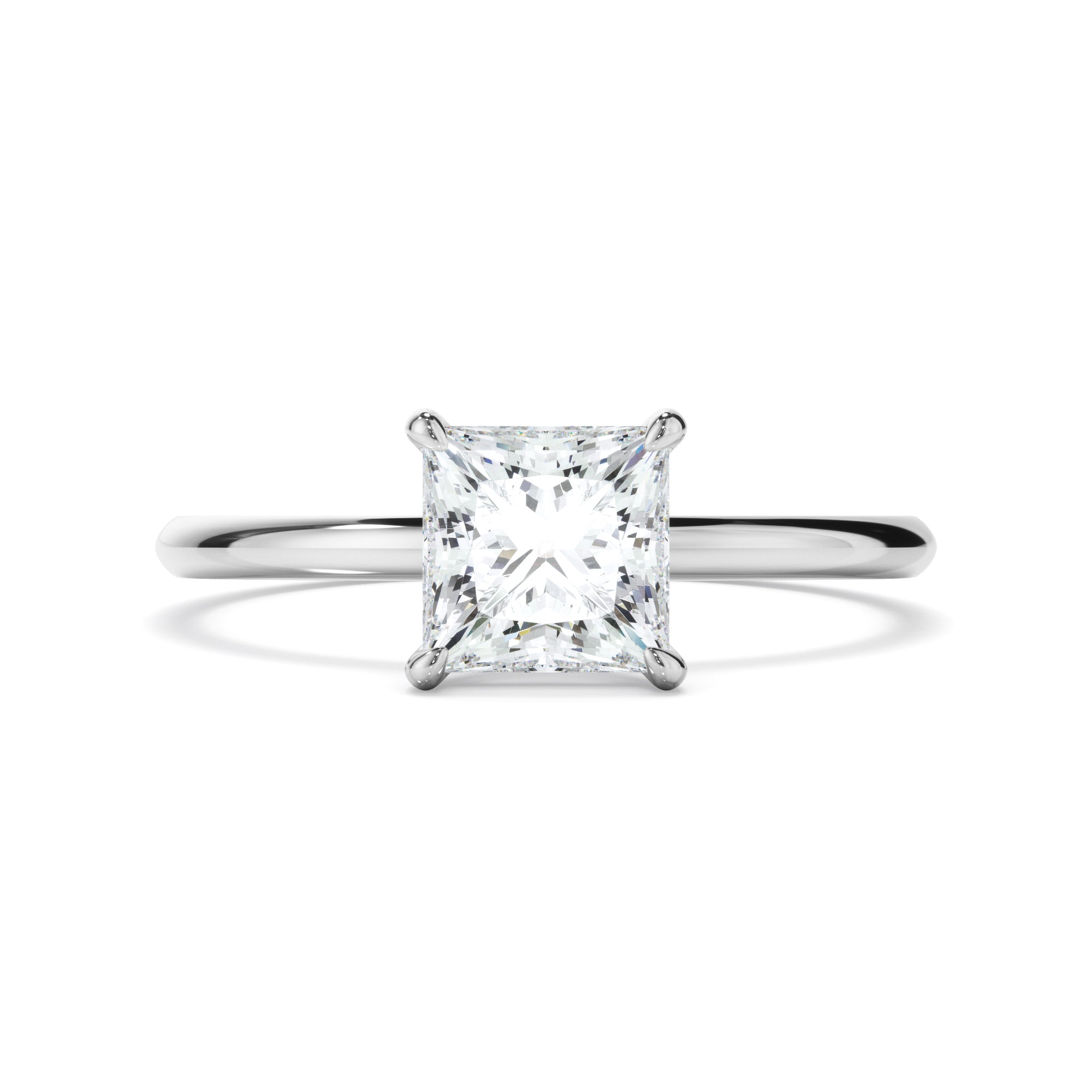 Princess Cut Diamond Solitaire Engagement Ring