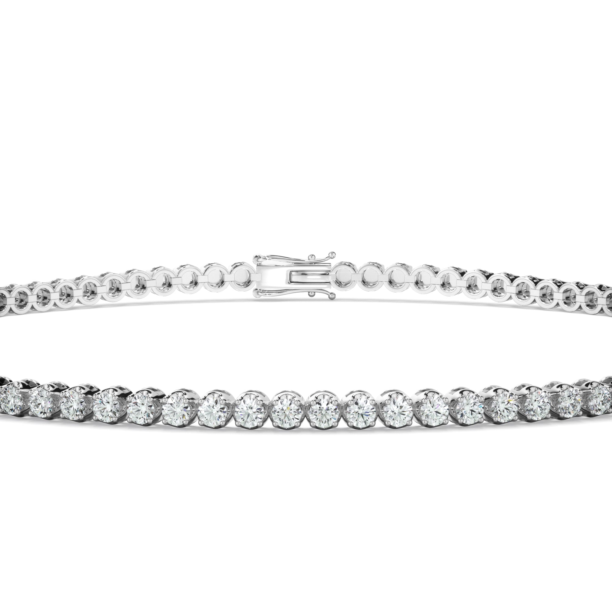 2ct Round Brilliant Cut Lab Grown Diamond Tennis Bracelet