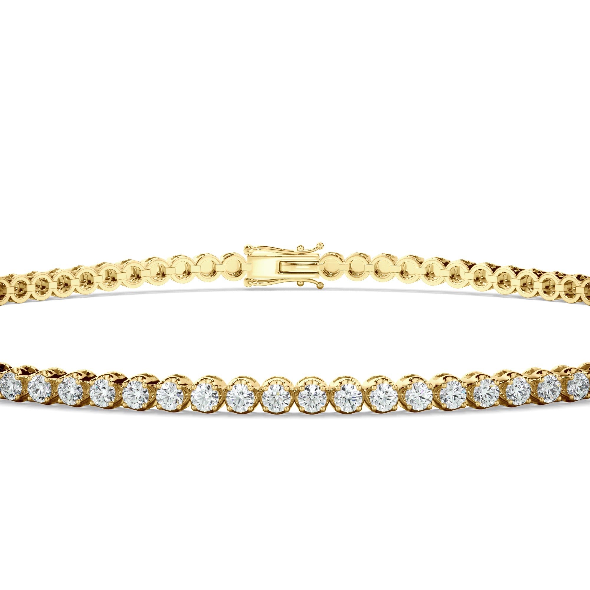 2ct Round Brilliant Cut Lab Grown Diamond Tennis Bracelet