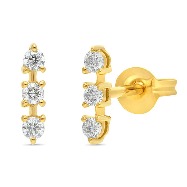 0.18ct Diamond Earrings in 9ct Yellow Gold