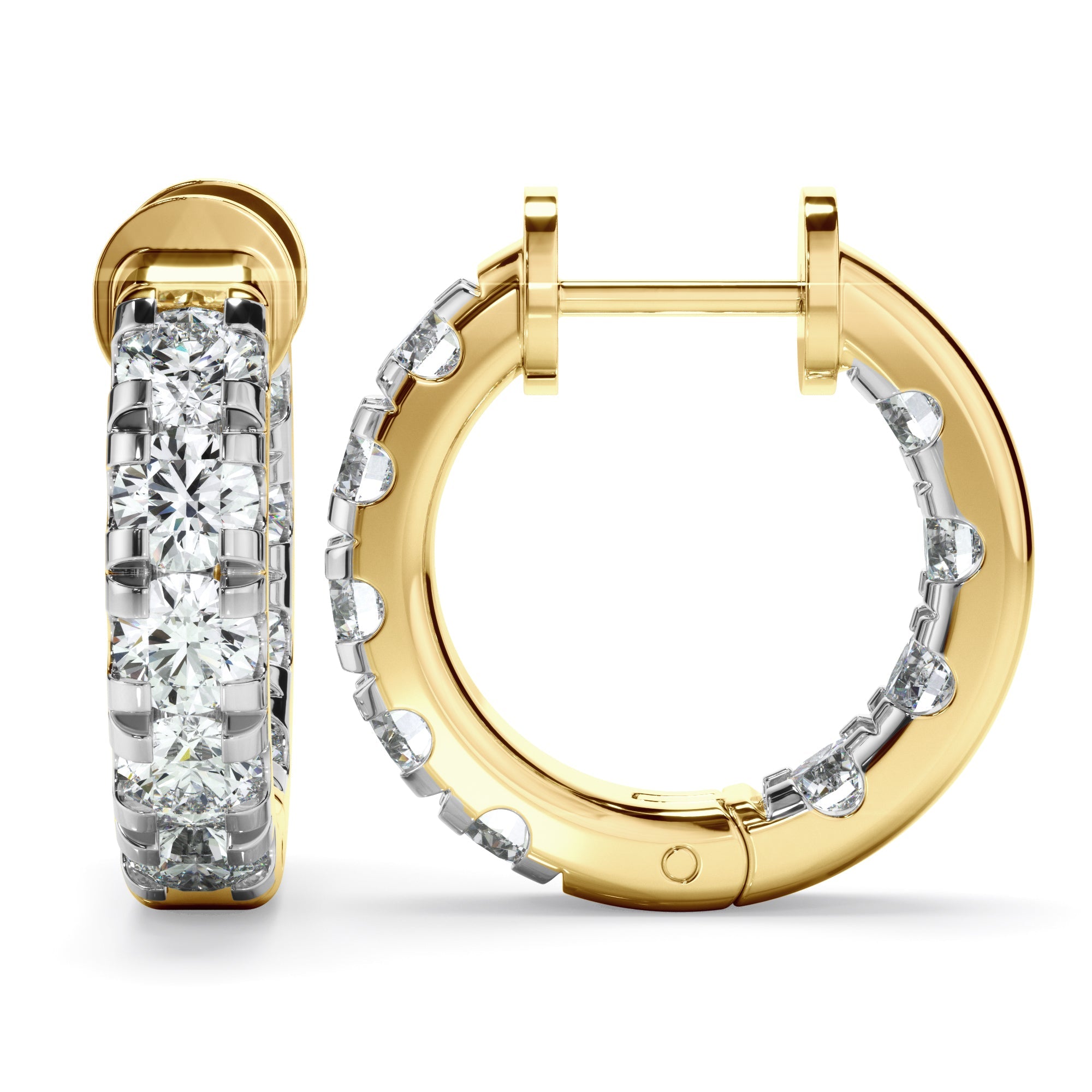 1.75ct Lab Grown Diamond Huggie Earrings