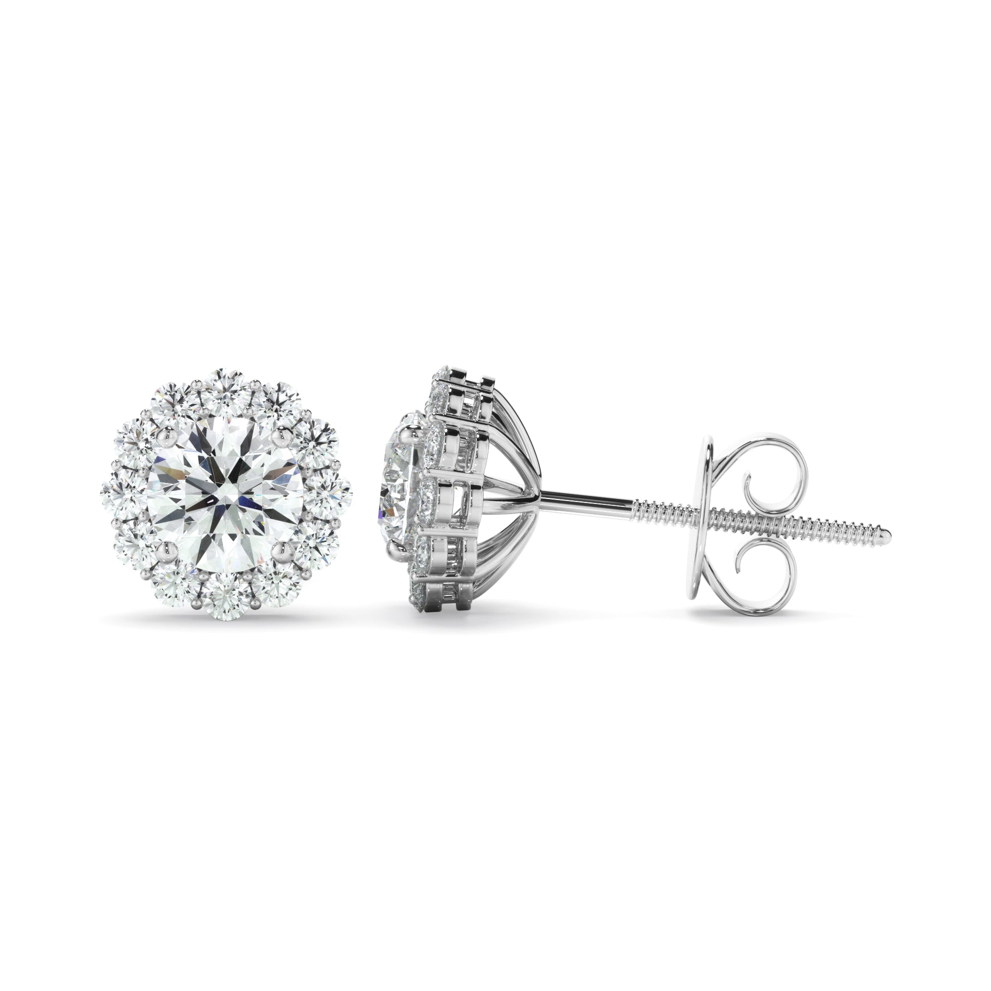 0.45ct Round Brilliant Cut Lab Grown Diamond Stud Earrings