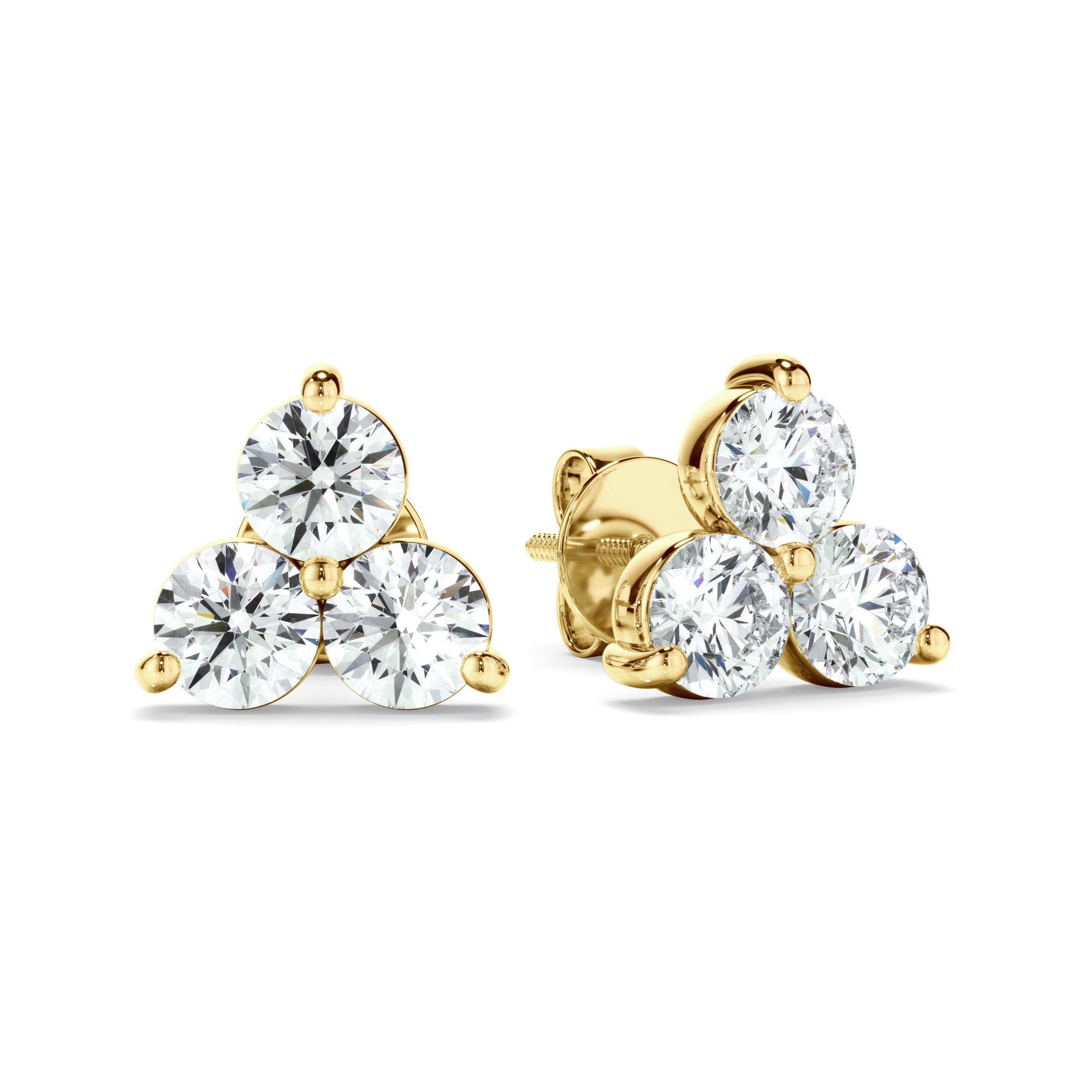 1.50ct Lab Grown Diamond Cluster Stud Earrings