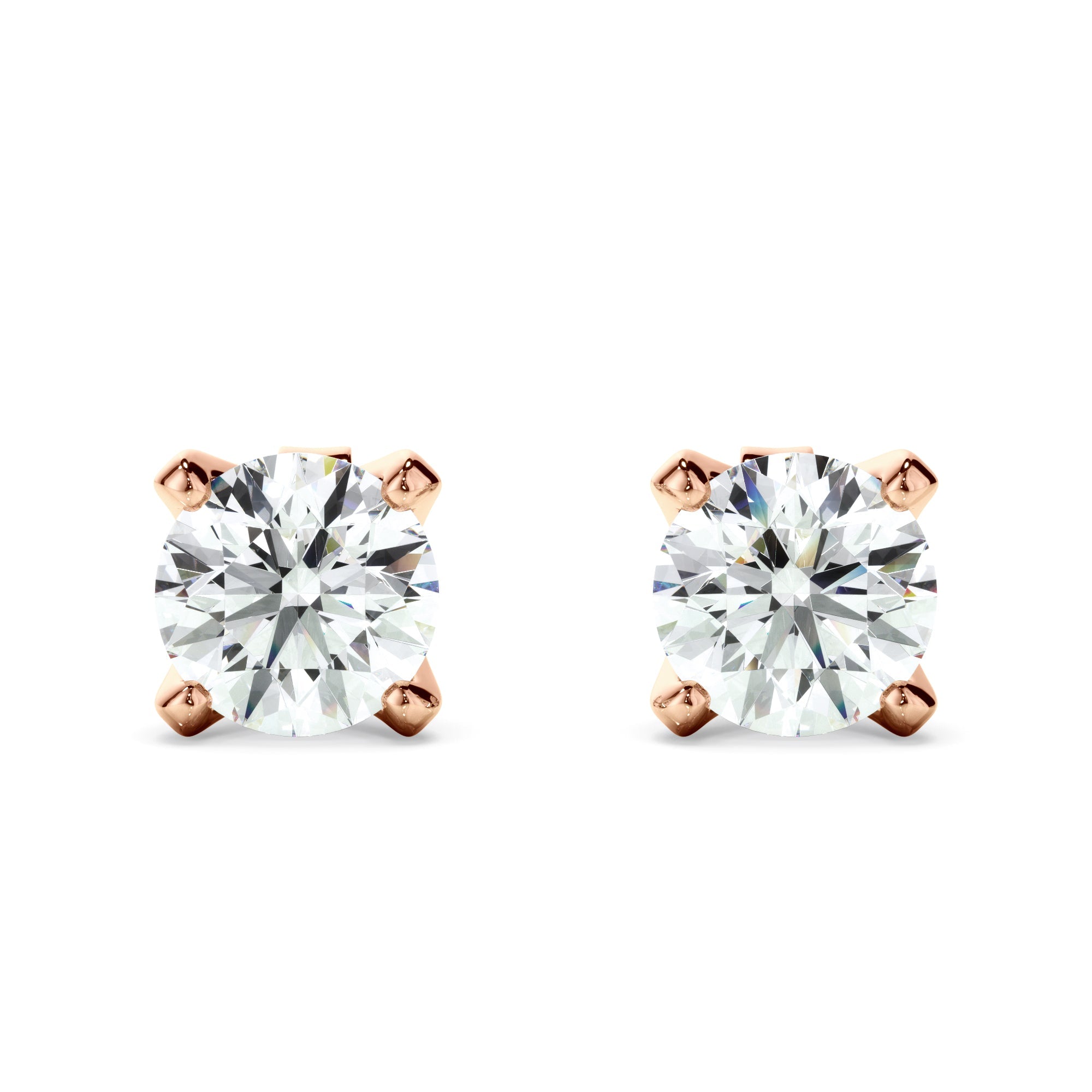 1ct Round Brilliant Cut Lab Grown Diamond Stud Earrings