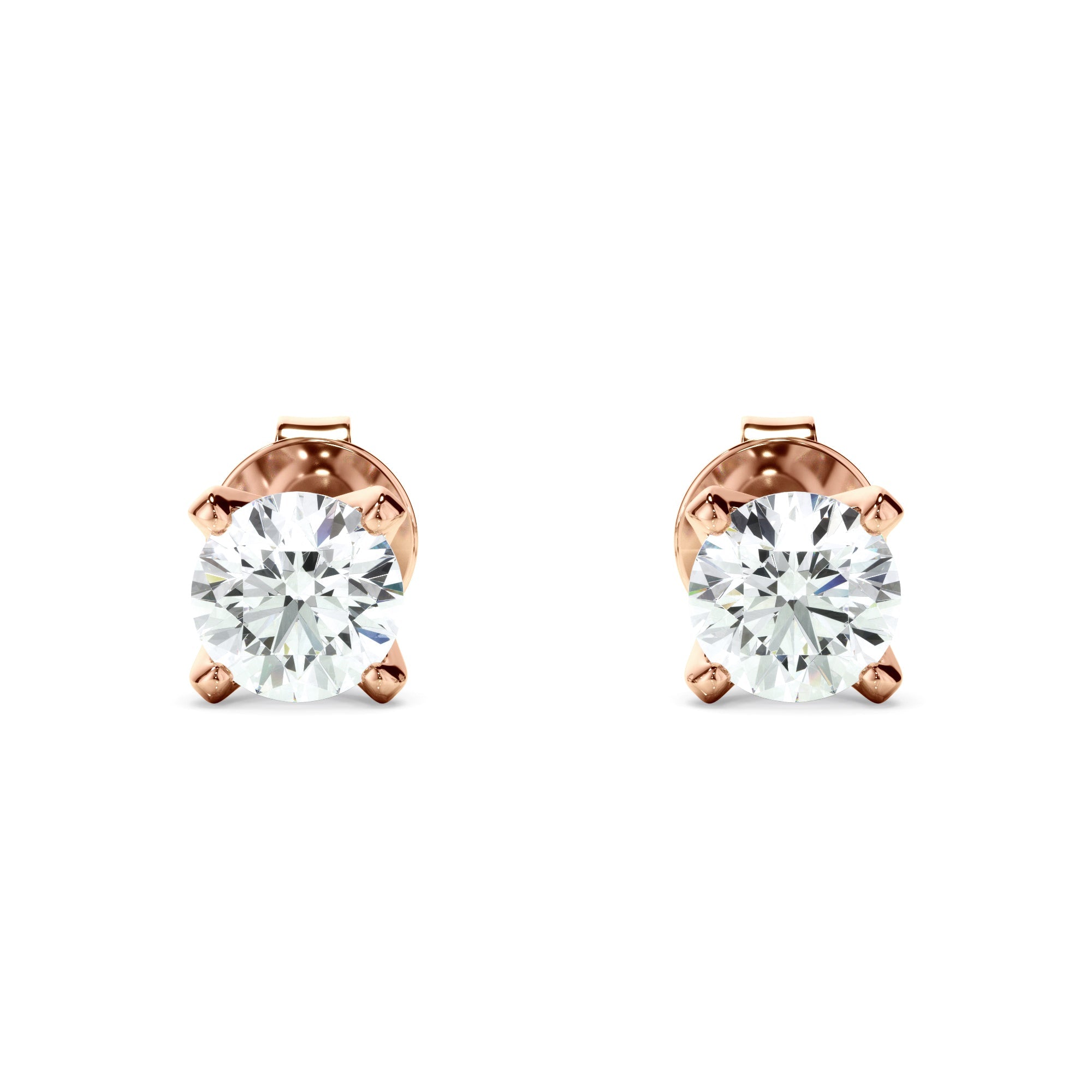 0.40ct Round Brilliant Cut Lab Grown Diamond Stud Earrings