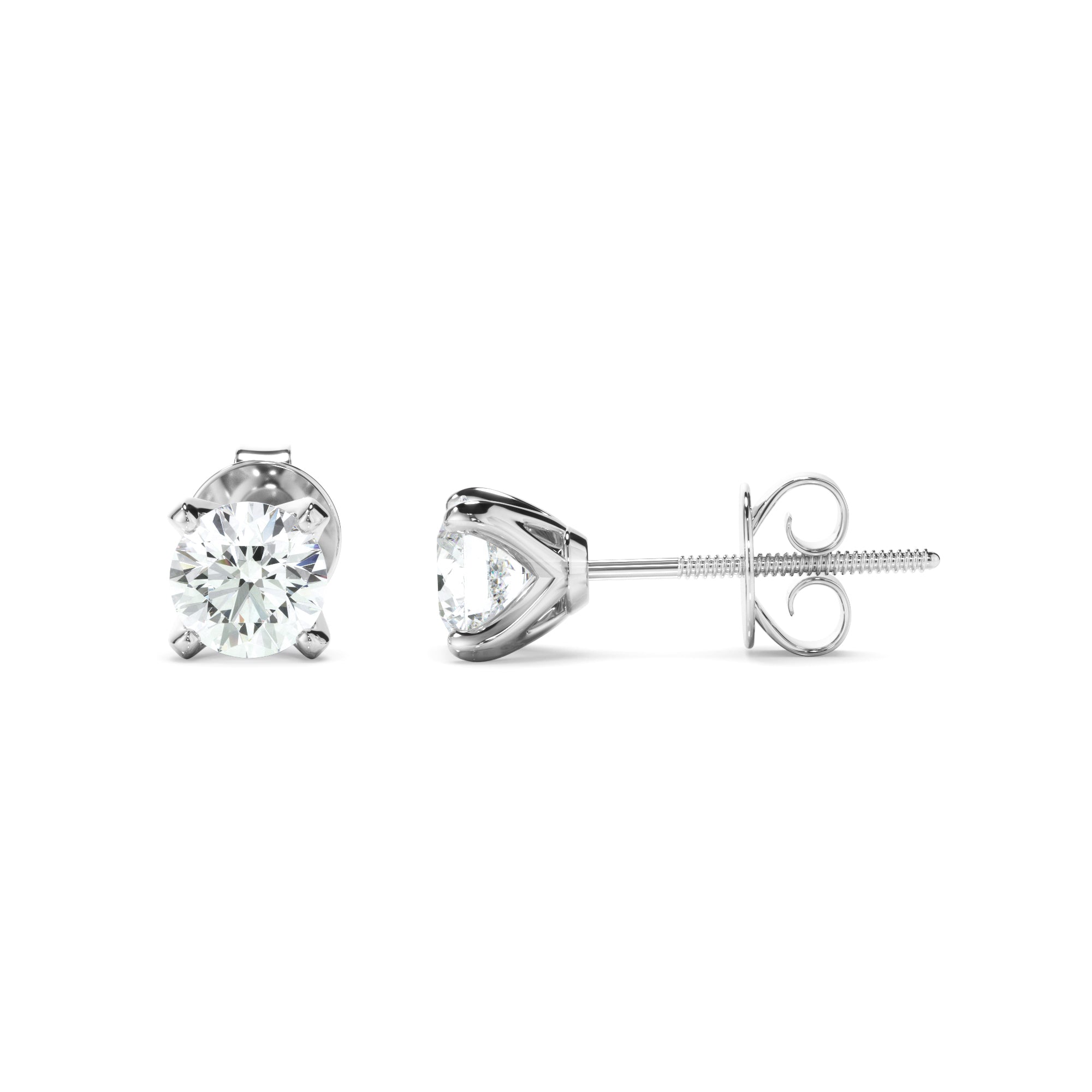 0.40ct Round Brilliant Cut Lab Grown Diamond Stud Earrings