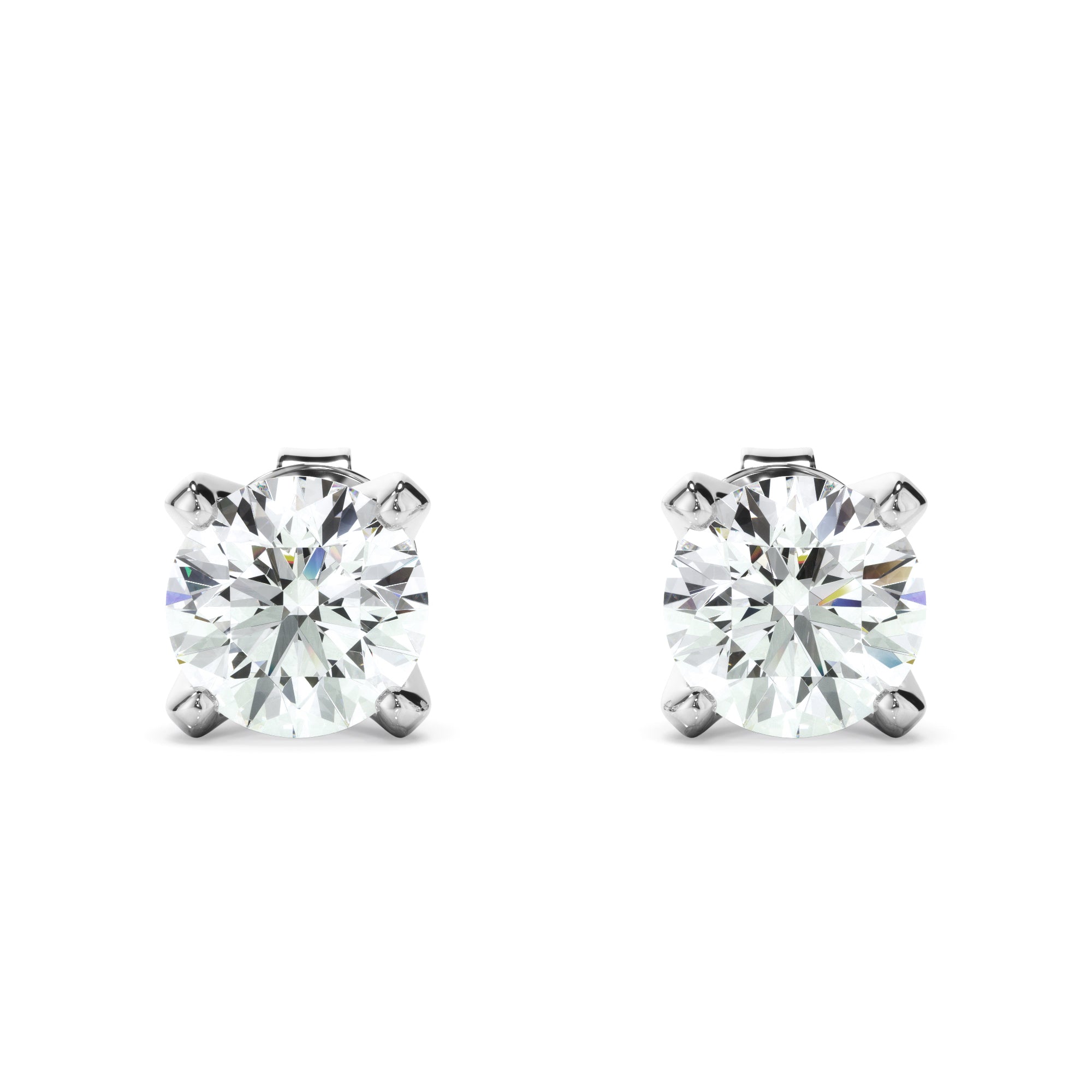 0.80ct Round Brilliant Cut Lab Grown Diamond Stud Earrings