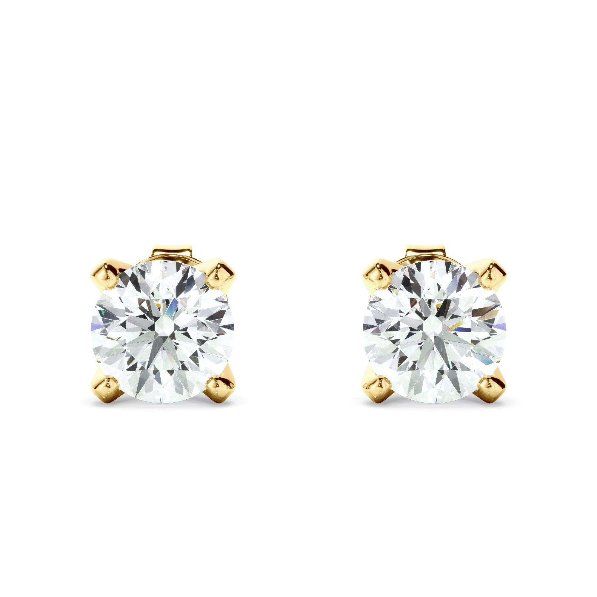 0.80ct Round Brilliant Cut Lab Grown Diamond Stud Earrings