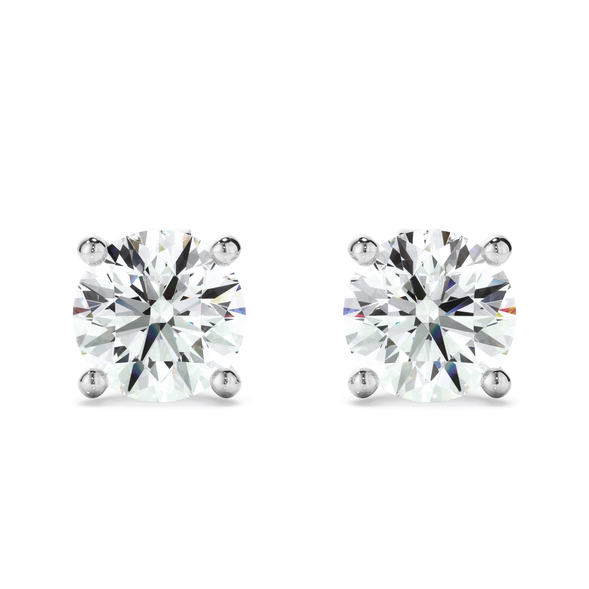 1.40ct Round Brilliant Cut Lab Grown Diamond Stud Earrings