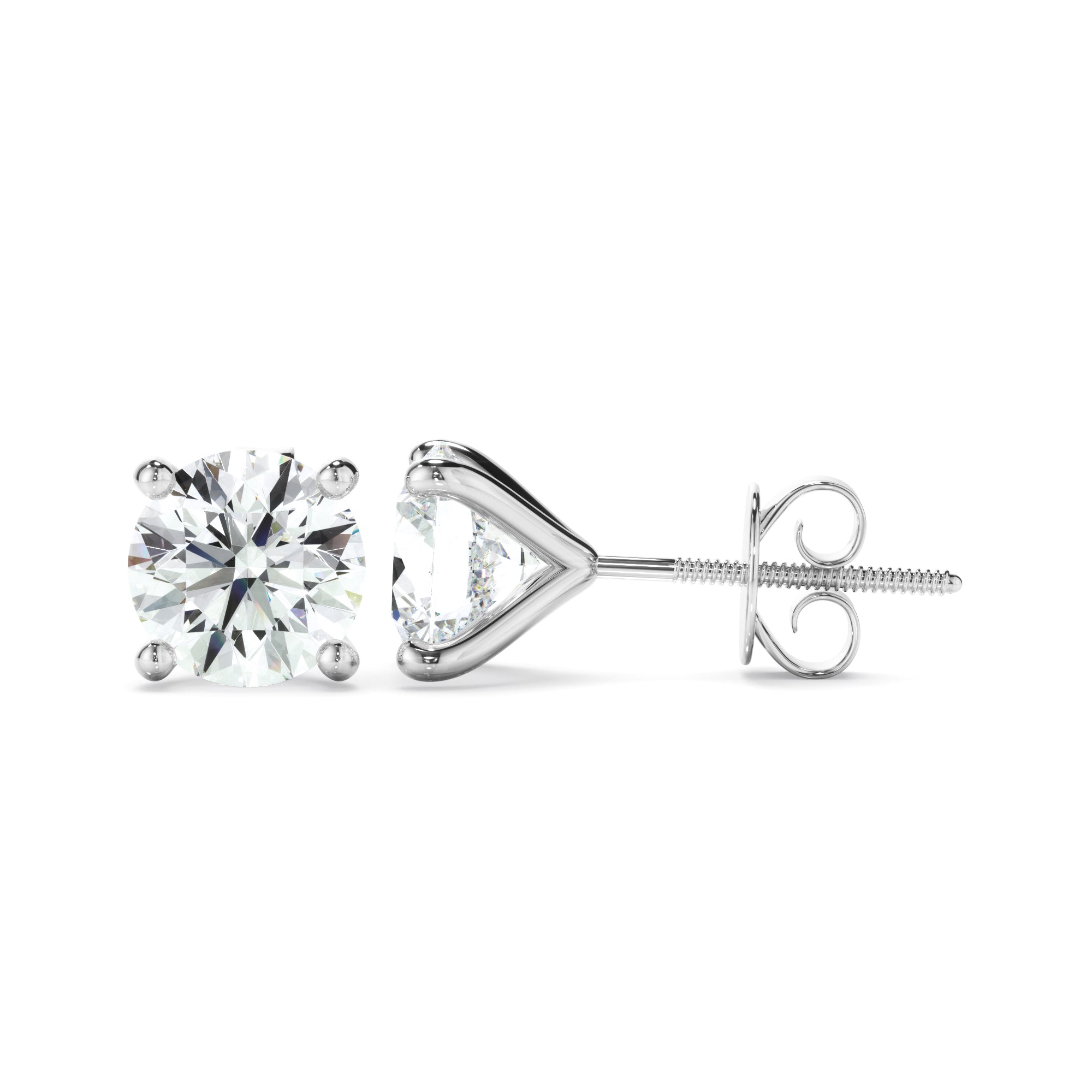 1.40ct Round Brilliant Cut Lab Grown Diamond Stud Earrings