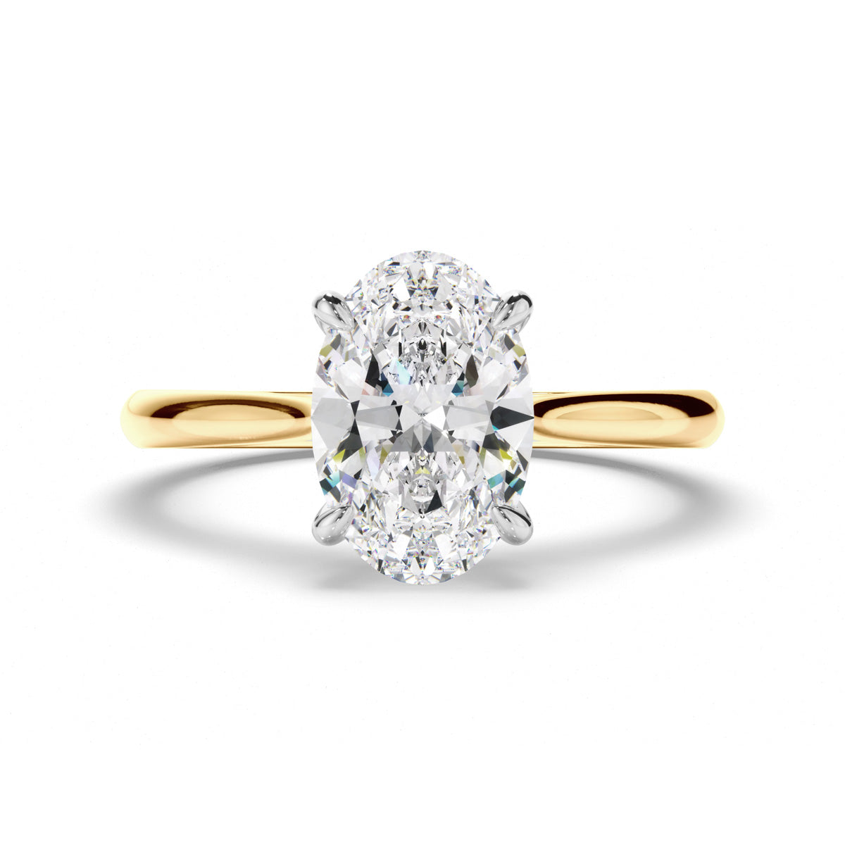 Oval Cut Diamond Solitaire Engagement Ring