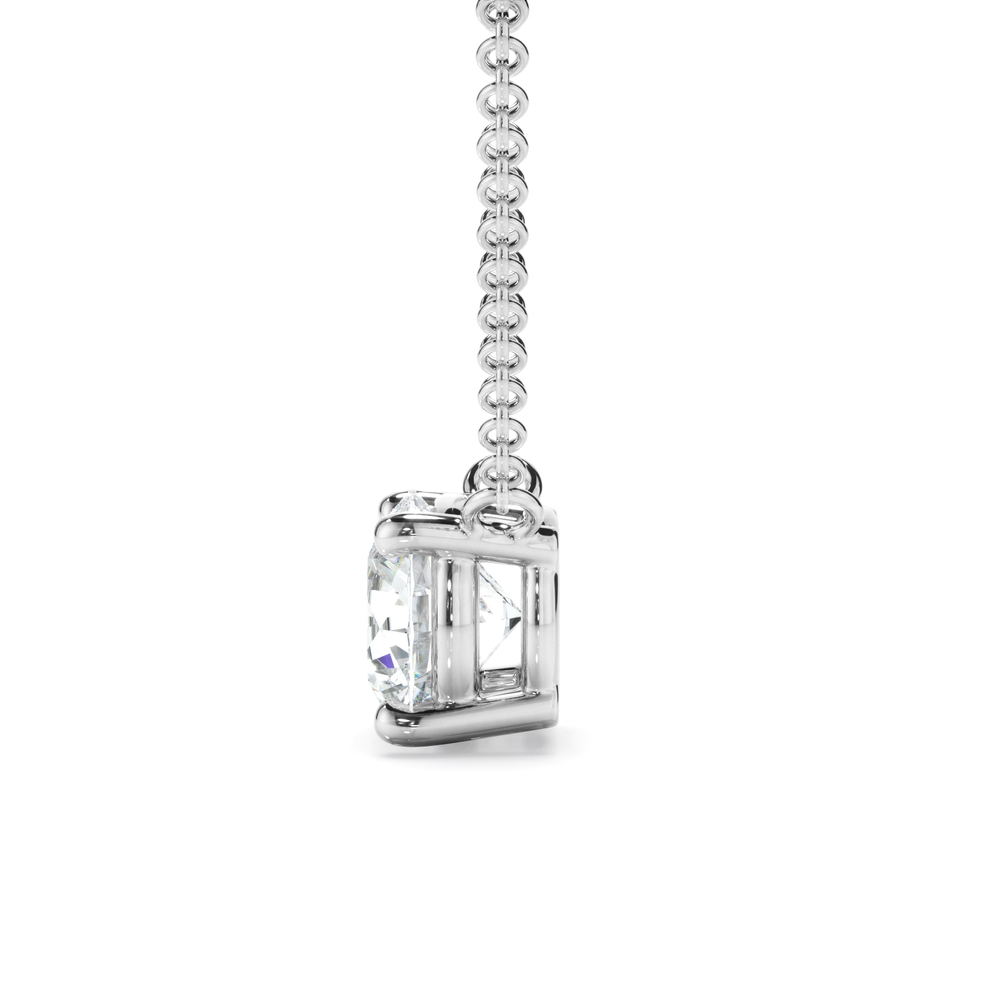 0.50ct Round Brilliant Cut Lab Grown Diamond Solitaire Necklet