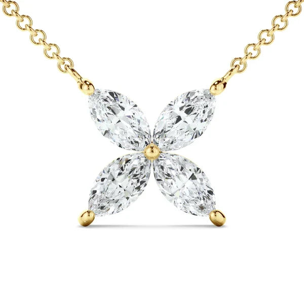 1ct Lab Grown Diamond Flower Necklet