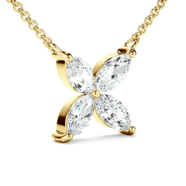 1ct Lab Grown Diamond Flower Necklet