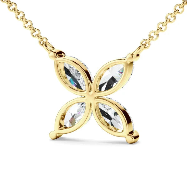 1ct Lab Grown Diamond Flower Necklet