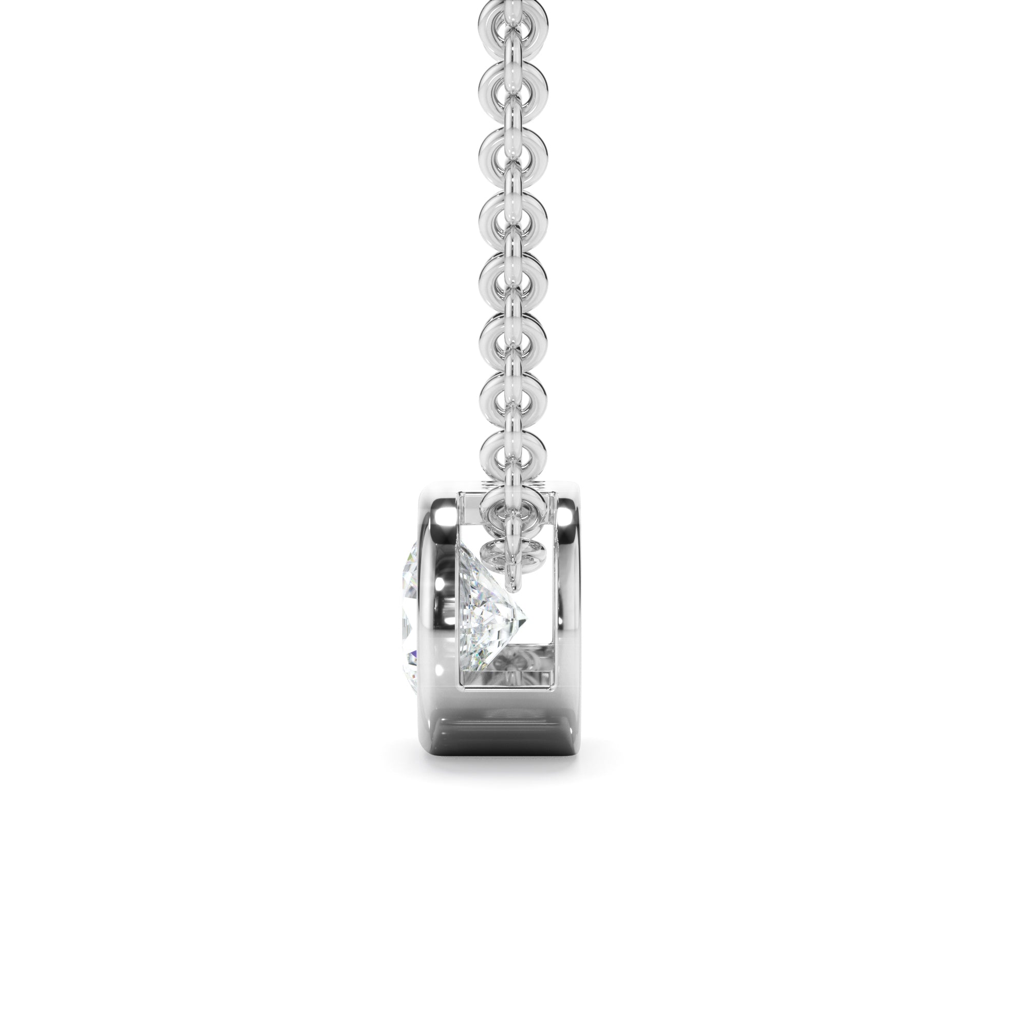 0.25ct Round Brilliant Cut Lab Grown Diamond Solitaire Slider Pendant