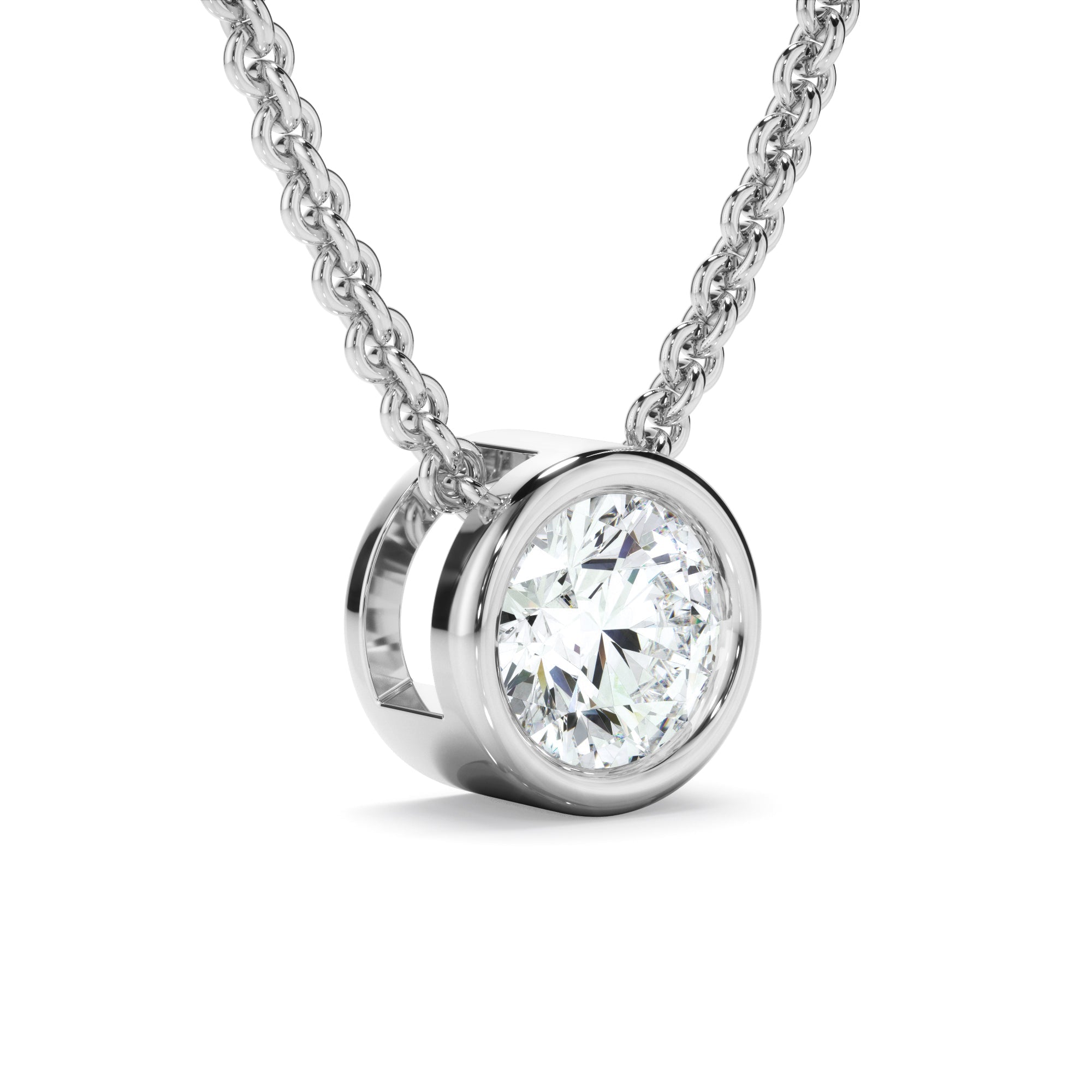 0.50ct Round Brilliant Cut Lab Grown Diamond Solitaire Necklet