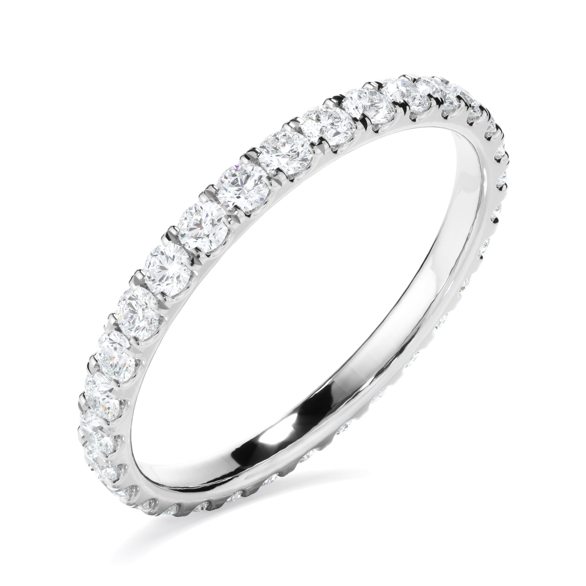 Diamond Claw Set Eternity Wedding Ring