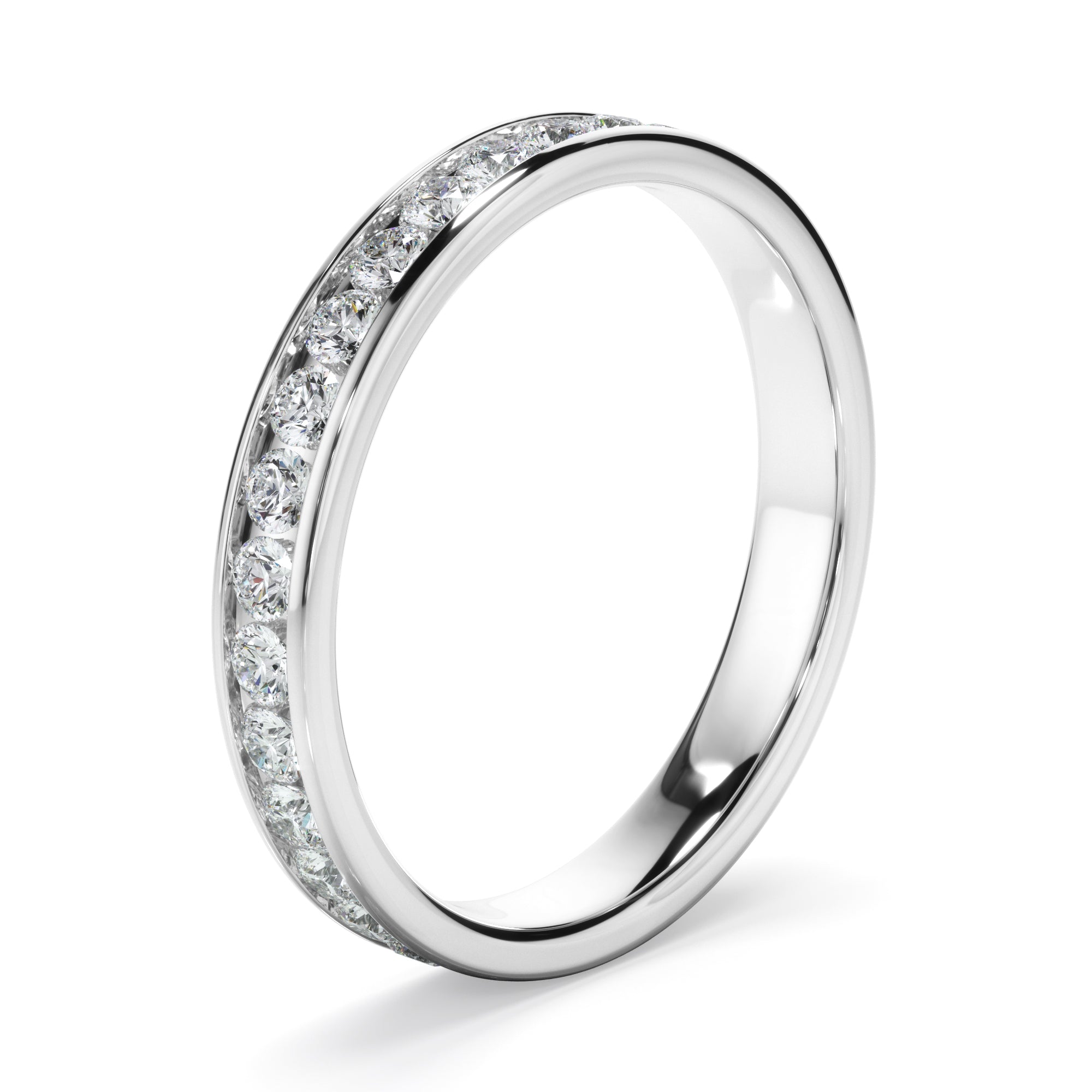 Diamond Channel Set Eternity Wedding Ring