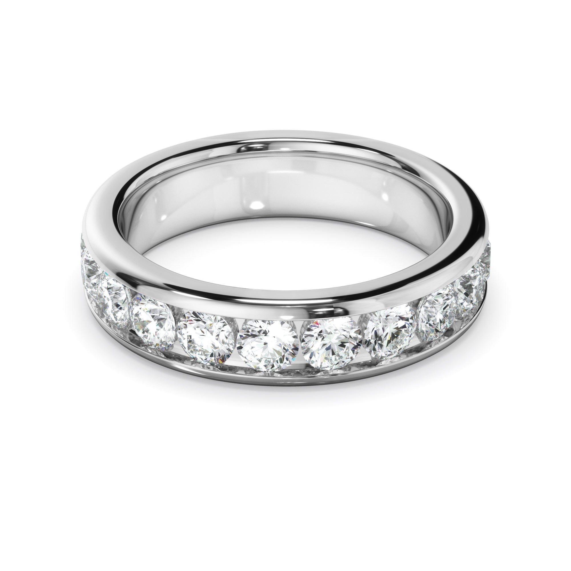 Diamond Channel Set Eternity Wedding Ring