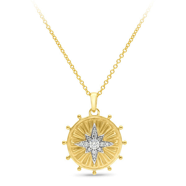 0.15ct Diamond Pendant in 9ct Yellow Gold