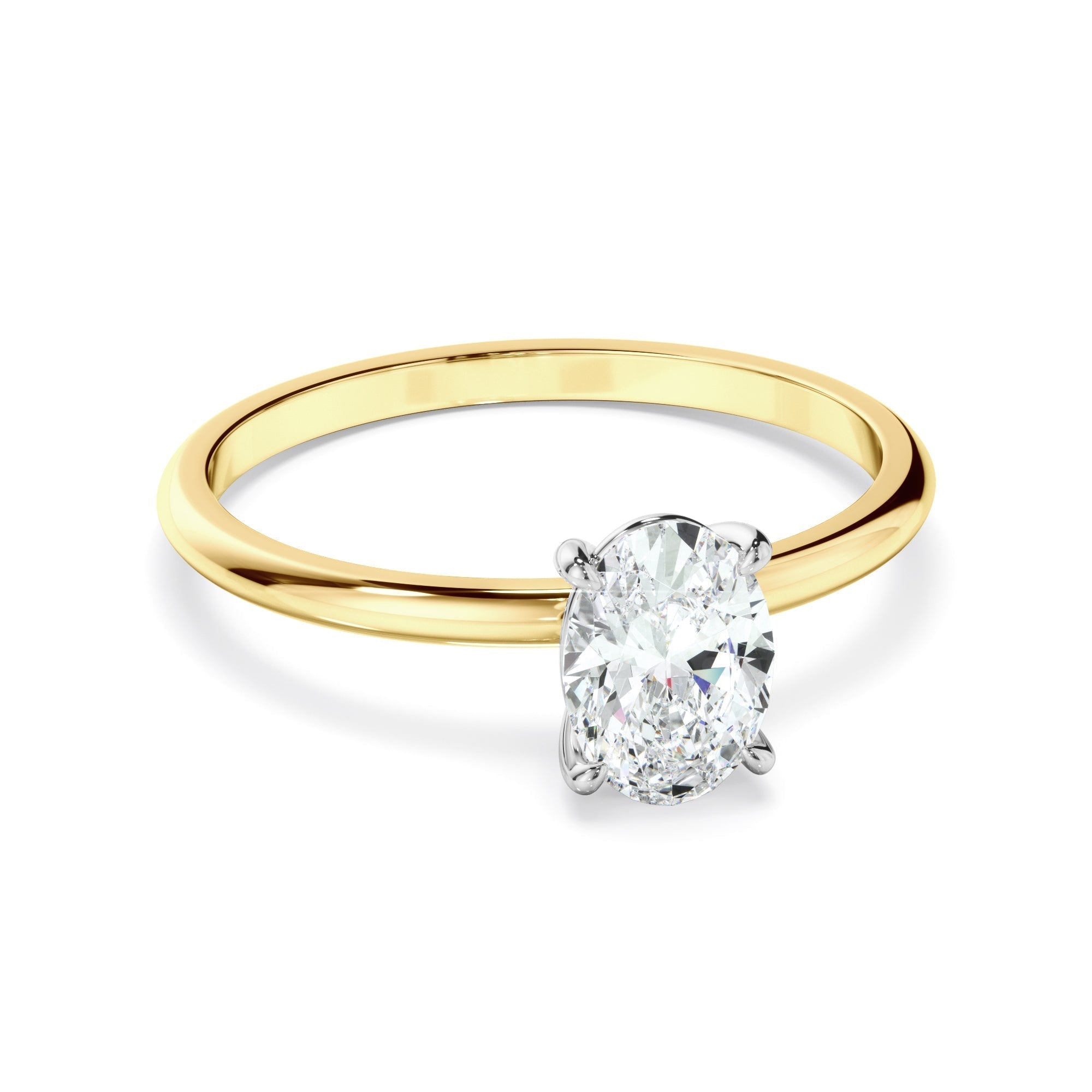 Oval Cut Diamond Solitaire Engagement Ring